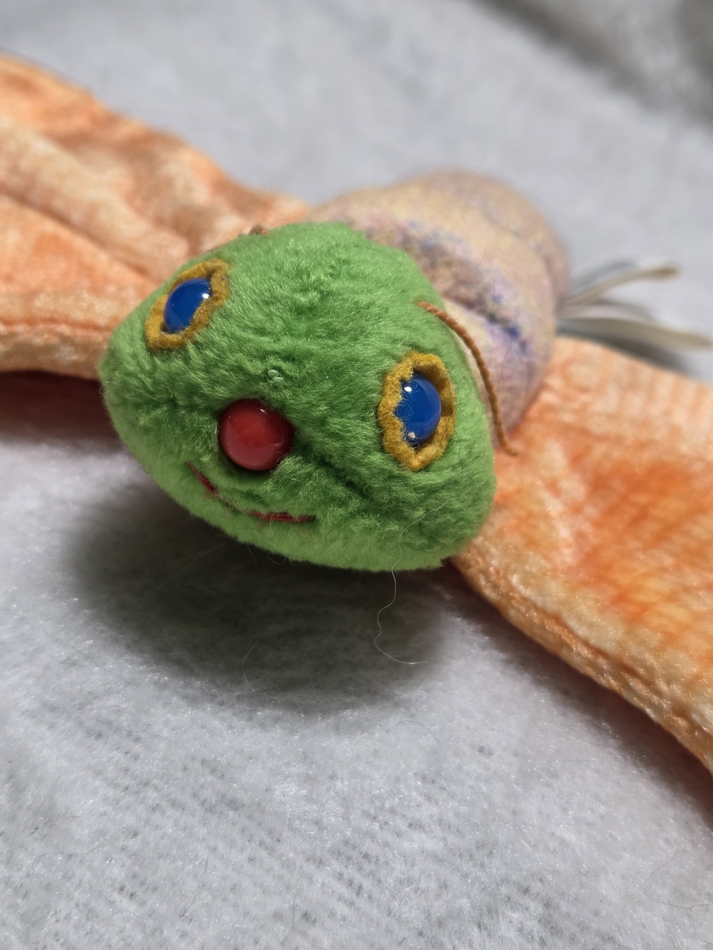 GLOW Ty Beanie Babies Lightning Bug Green and Orange Firefly Toy 2000
